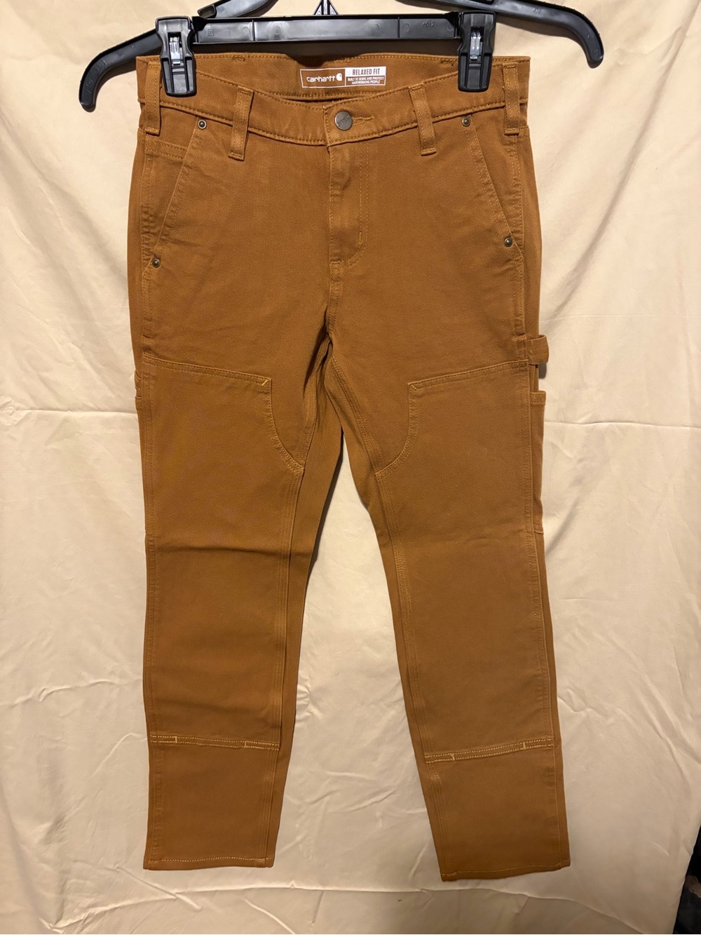 Carhartt Women's Straight-Leg Work Pants in Brown Duck